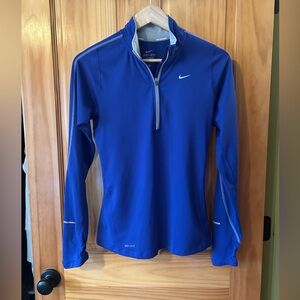 Nike Royal Blue Half-Zip Performance Top